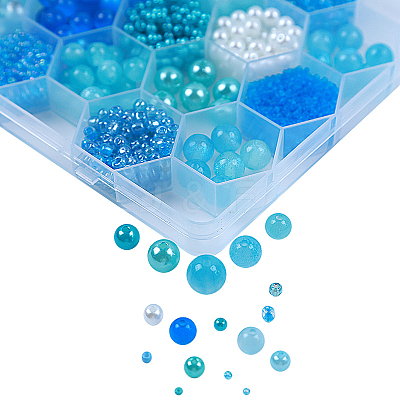 DIY 24 Style Acrylic & Resin Beads Jewelry Making Finding Kit DIY-NB0012-01A-1