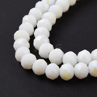 Electroplate Opaque Solid Color Glass Beads Strands EGLA-A034-P2mm-L17-1