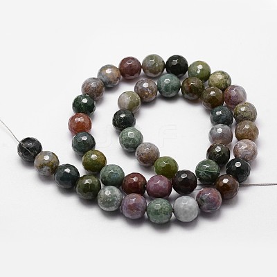 Natural Indian Agate Beads Strands G-G736-31-8mm-1