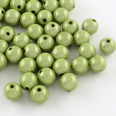 Spray Painted Acrylic Beads X-MACR-Q154-20mm-014-1