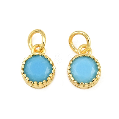 Brass Pave Cubic Zirconia Charms CU-CBA3D67-02G-1