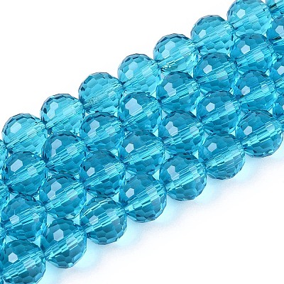 Transparent Glass Bead Strands GLAA-R095-10mm-23-1