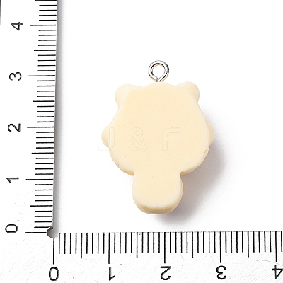 Opaque Resin Pendants RESI-A050-04B-1