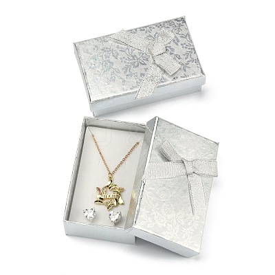 Rectangle Cardboard Jewelry Set Boxes CBOX-S013-02-1