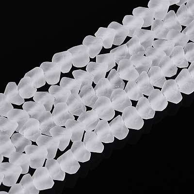 Frosted Transparent Glass Beads X1-GLAA-N016-4mm-11-1