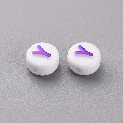 Opaque White Acrylic Beads MACR-N008-45B-1