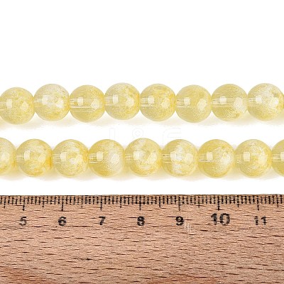 Transparent Half Spray Painted Glass Beads Strands LS-GLAA-Q110-02A-01-1