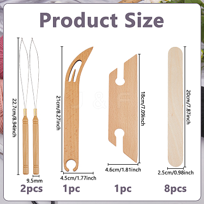 DIY Wood Knitting Tools Sets DIY-WH0899-18-1
