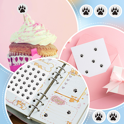 Round Dot PVC Decorative Stickers DIY-WH0423-009-1