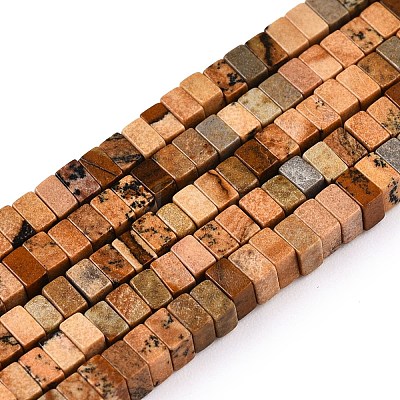 Natural Picture Jasper Beads Strands G-N342-74-1
