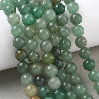 Natural Green Aventurine Beads Strands G-E380-02-6mm-1