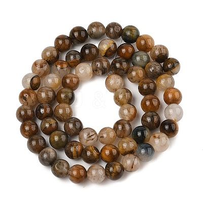 Natural Yellow Tiger Eye Beads Strands G-H238-6mm-1