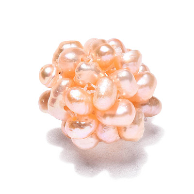 Round Natural Cultured Freshwater Pearl Beads PEAR-N020-04B-1