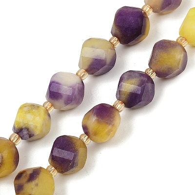 Dyed Natural Jade Beads Strands G-U023-A20-01H-1