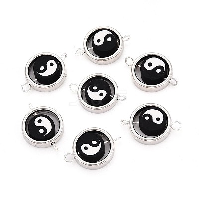 Polymer Clay Beads with CCB Plastic Frame Connector Charms CLAY-T022-35M-01B-1