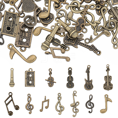 78Pcs 13 Styles Tibetan Style Alloy Pendants FIND-SC0006-81-1