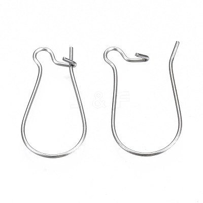 Tarnish Resistant 304 Stainless Steel Hoop Earring Findings STAS-S117-008D-01-1