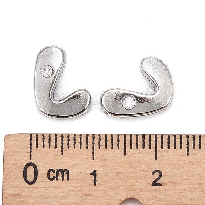 Letter Slider Beads for Watch Band Bracelet Making ALRI-O012-L-NR-1
