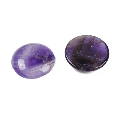 Natural Amethyst Cabochons G-H1596-FR-25mm-11-1