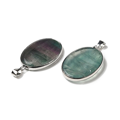 Natural Fluorite Pendants G-M415-01P-04-1