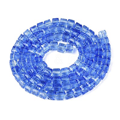 Transparent Glass Beads Strands GLAA-R041-8x8mm-A12-1