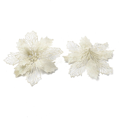 Plastic Glitter Artificial Flower HJEW-R124-04-1