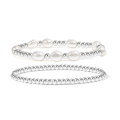 Temperament Magnet Gold Elastic Bracelet Baroque Imitation Pearl Multi layered Layered Bracelet Small and Popular Bracelet XU8635-6-1