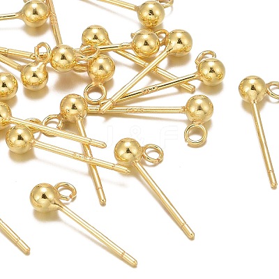 925 Sterling Silver Ear Stud Findings STER-K167-042B-G-1