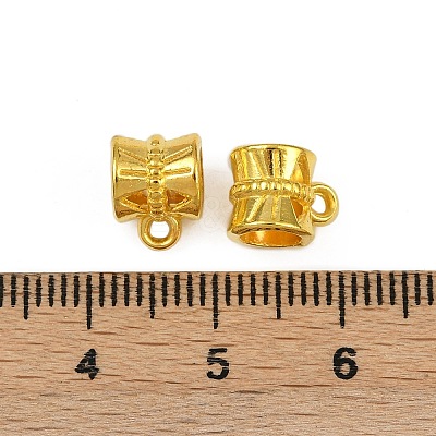 Tibetan Style Alloy Tube Bails TIBE-30047-G-NR-1