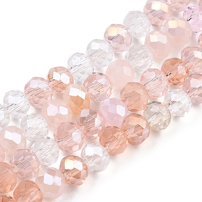 Electroplate Glass Beads Strands EGLA-T020-12G-1