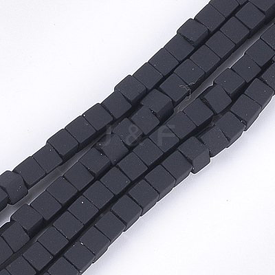 Spray Painted Non-magnetic Synthetic Hematite Beads Strands G-T116-22-17-1
