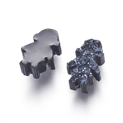 Imitation Druzy Gemstone Resin Beads RESI-L026-J02-1
