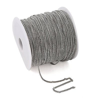 Iron Flat Double Link Chains CH-ZX009-5x3.5mm-P-1