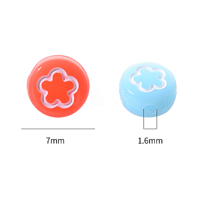 Opaque Acrylic Beads MACR-YW0001-18A-1