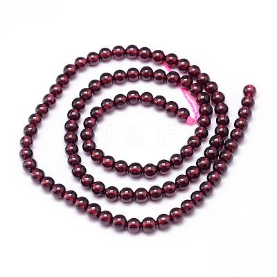 Mozambique Import Natural Grade AAAA Garnet Round Beads Strands G-E300-AAAA-6mm-1