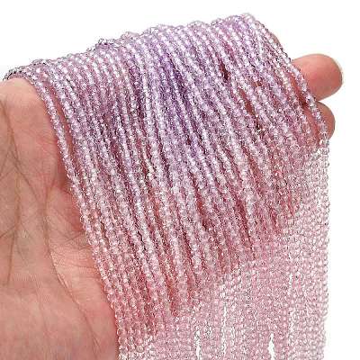 Transparent Painted Glass Beads Strands X-DGLA-A034-T1mm-A05-1
