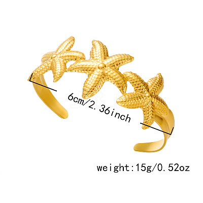 Ocean 304 Stainless Steel Open Cuff Bangles for Women FS-WGA6DC3-01-1