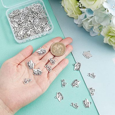 120Pcs 2 Style Tibetan Style Alloy Charms FIND-CA0006-06-1