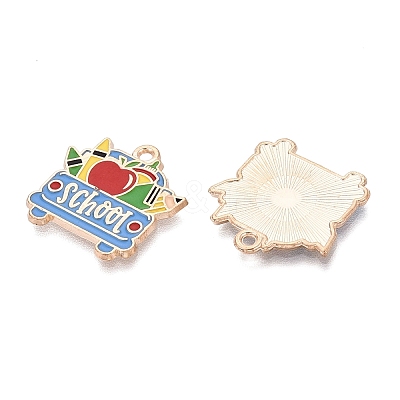 Back to School Alloy Enamel Pendants ENAM-Q004-01KCG-26-1