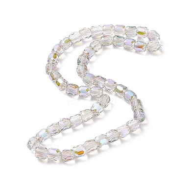 Electroplate Opaque Glass Beads GLAA-F108-10A-11-1