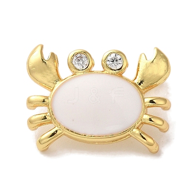Rack Plating Brass Micro Pave Cubic Zirconia Pendants KK-U027-12-04G-1