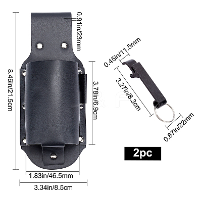 1Pc PU Leather Wine Bottle Cover AJEW-GF0003-88A-1
