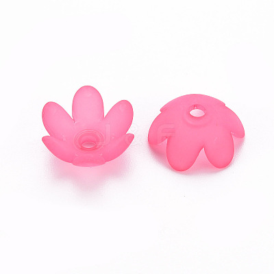 Frosted Acrylic Bead Caps X-MACR-S371-07A-1