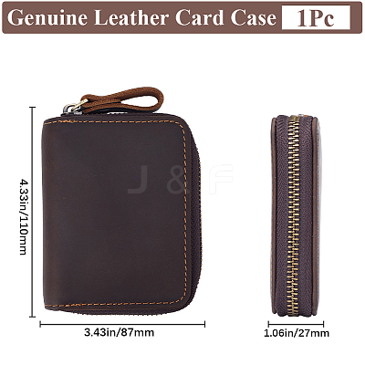 Rectangle Leather Credit Card Wallets for Women Men AJEW-WH20001-31B-1