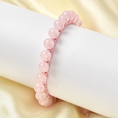 Adjustable Natural & Synthetic Mixed Gemstone Beads Braided Bead Bracelets for Women BJEW-L713-B-1