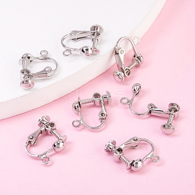 Brass Screw Clip Earring Converter EC143-NF-1