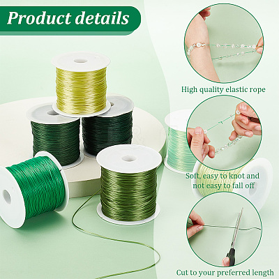 7 Rolls 7 Colors Flat Elastic Crystal String EW-PH0001-10-1