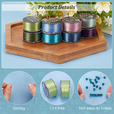 Nylon Beading Thread NWIR-WH0005-10L-1