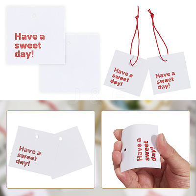 200Pcs Paper Thanks Greeting Cards DIY-SP0004-35-1
