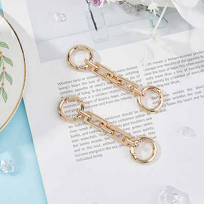 2Pcs Zinc Alloy Bag Extender Cable Chains FIND-FI0001-03G-1
